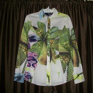 JUST CAVALLI SNAKE PRINT BLOUSE